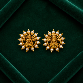 🪷 Lakshmi Pearl Studs - 7.534 GM