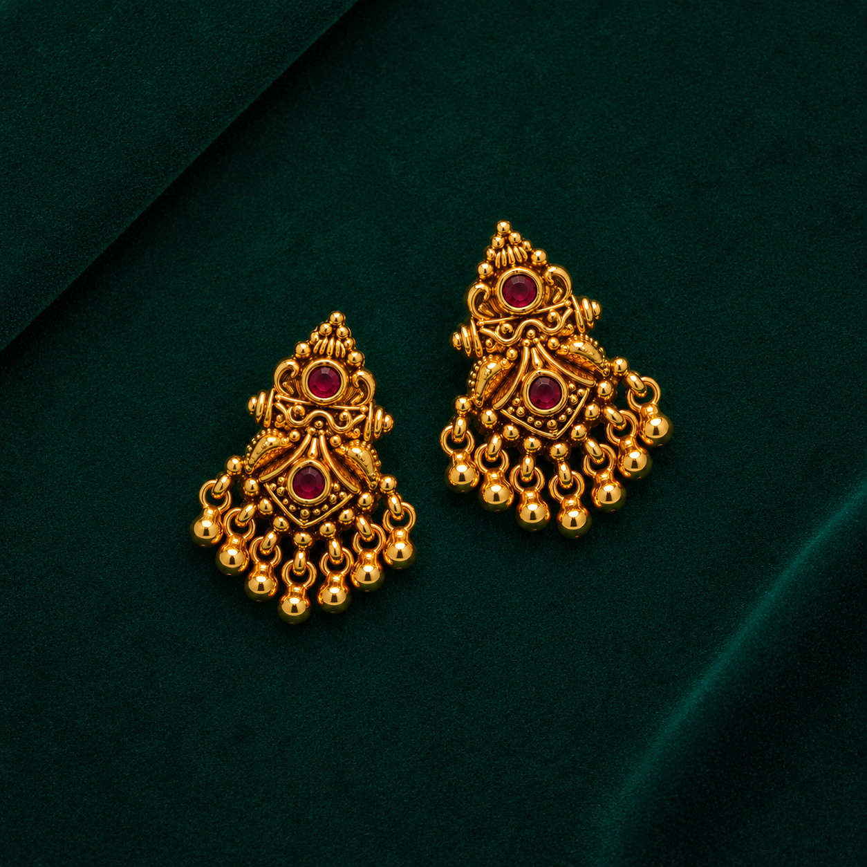 ❤️ Ruby Cascade Studs - 6.690 GM
