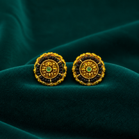 🖤 Emerald Onyx Studs - 5.340 GM