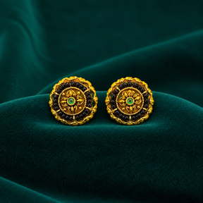 🖤 Emerald Onyx Studs - 5.340 GM