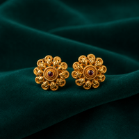🌼 Ruby Blossom Studs - 3.840 GM