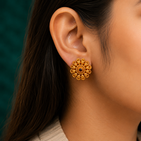 🌼 Ruby Blossom Studs - 3.840 GM