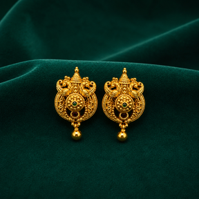 🦚 Temple Peacock Studs - 8.500 GM