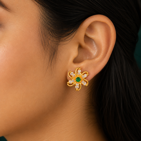 🌿 Emerald Bloom Studs - 4.620 GM