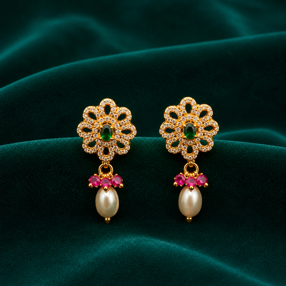 🌸 Emerald Pearl Drops - 7.460 GM