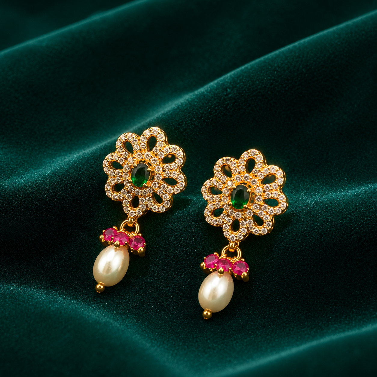 🌸 Emerald Pearl Drops - 7.460 GM