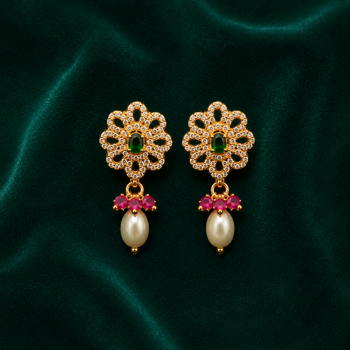 🌸 Emerald Pearl Drops - 7.460 GM