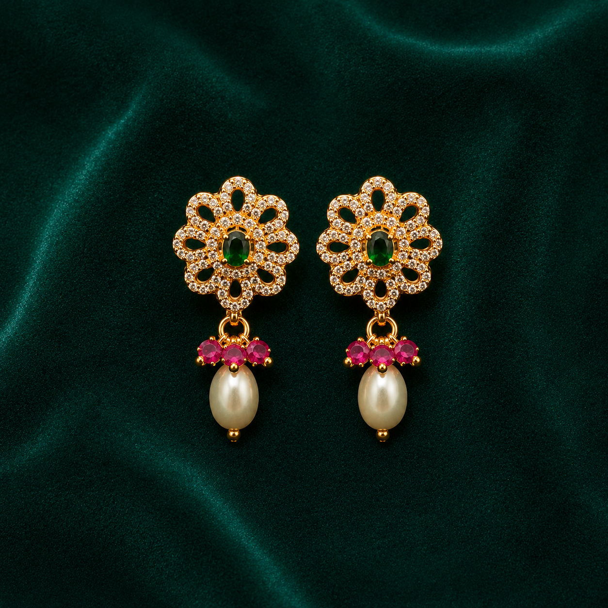 🌸 Emerald Pearl Drops - 7.460 GM