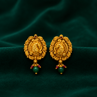 🦚 Peacock Temple Studs - 7.322 GM