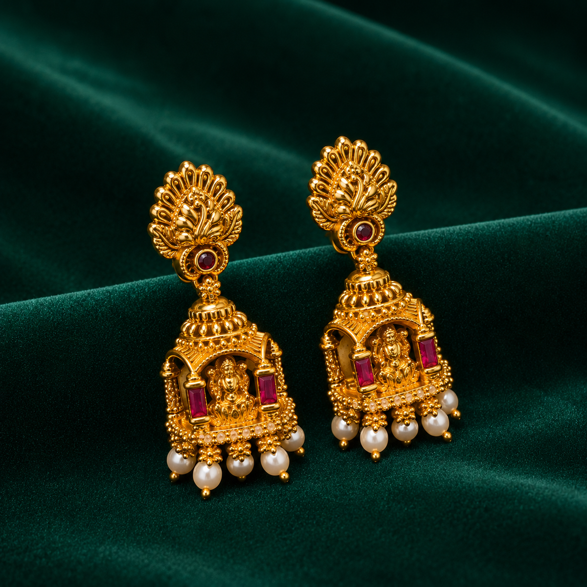🏛️ Lakshmi Shrine Jhumkas - 11.305 GM