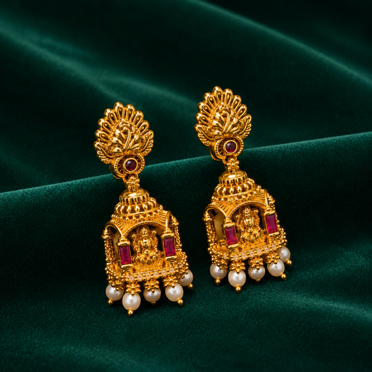 🏛️ Lakshmi Shrine Jhumkas - 11.305 GM