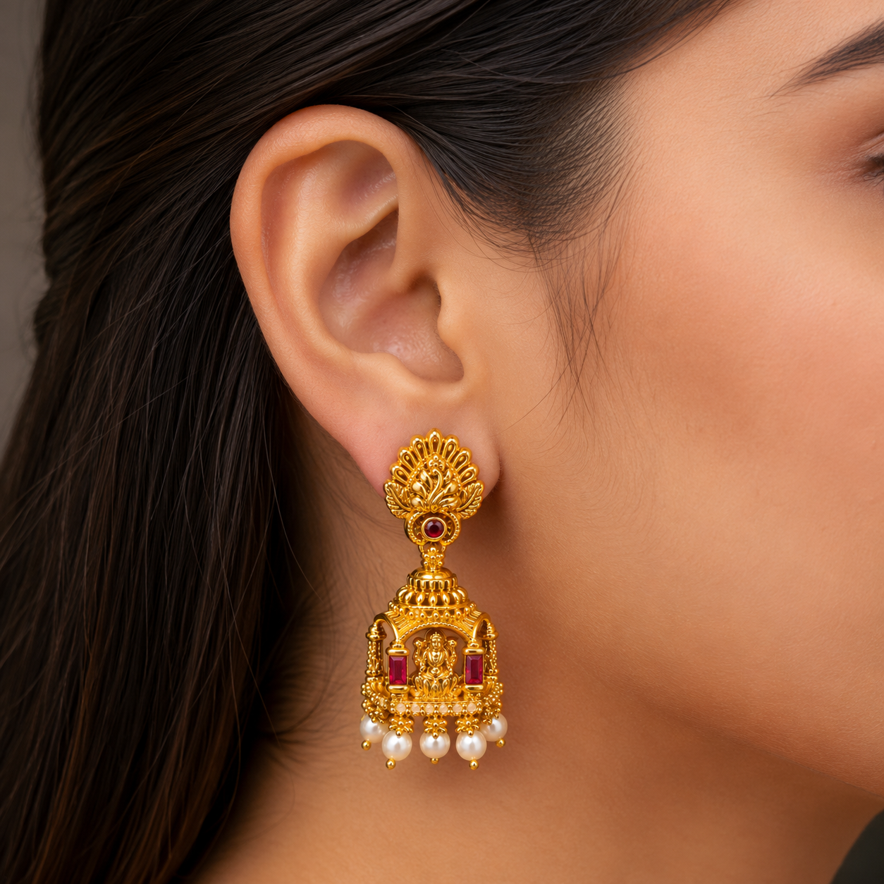 🏛️ Lakshmi Shrine Jhumkas - 11.305 GM