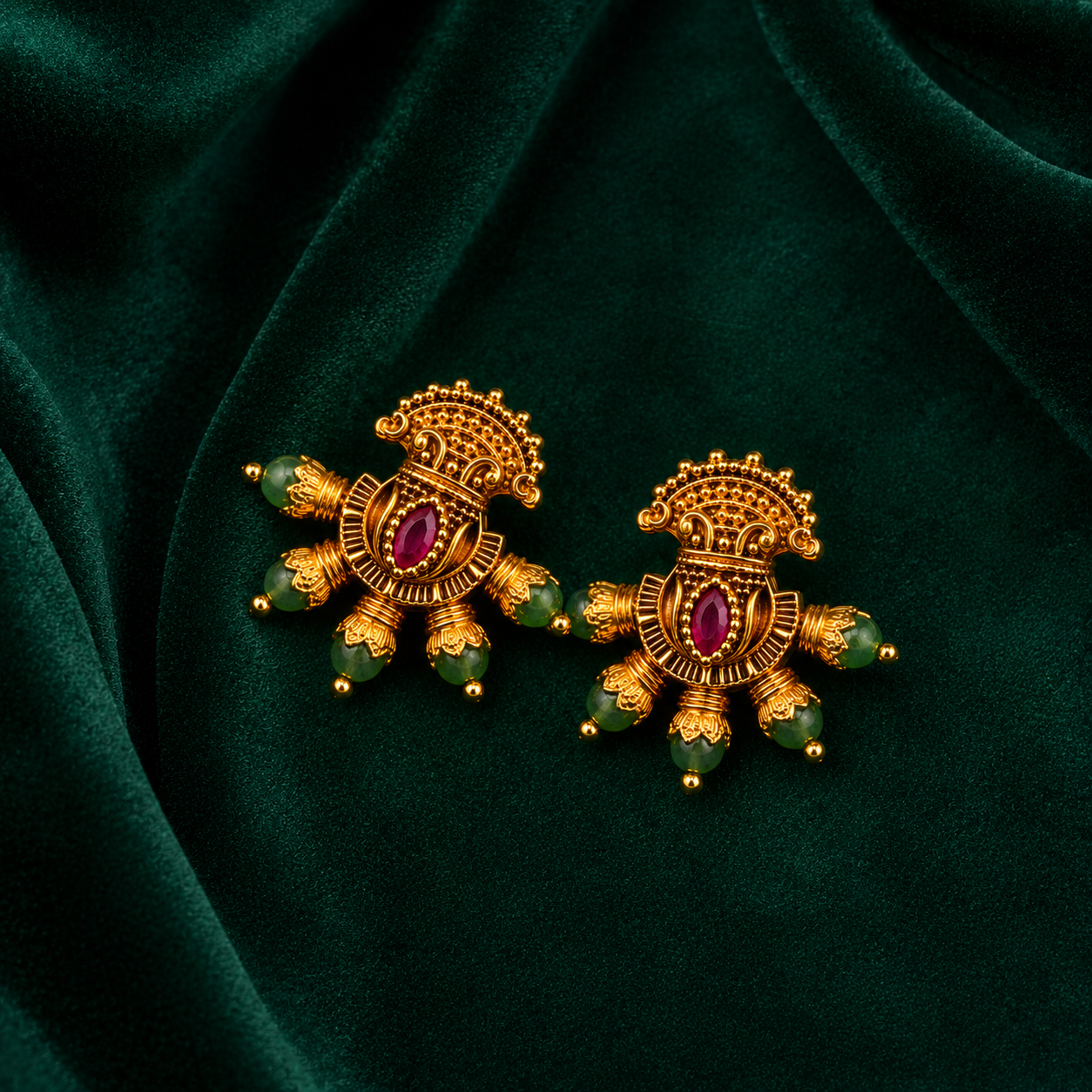 💚 Ruby Green Chandbalis - 6.350 GM