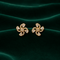 🦋 CZ Floral Studs - 4.220 GM