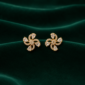 🦋 CZ Floral Studs - 4.220 GM
