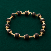 🖤 Black Bead Bracelet - 7.910 GM