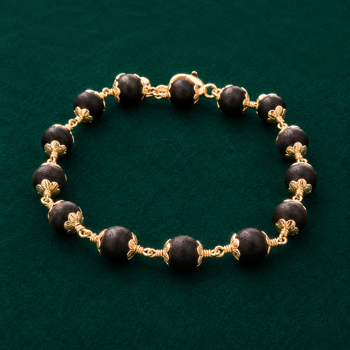 🖤 Black Bead Bracelet - 7.910 GM