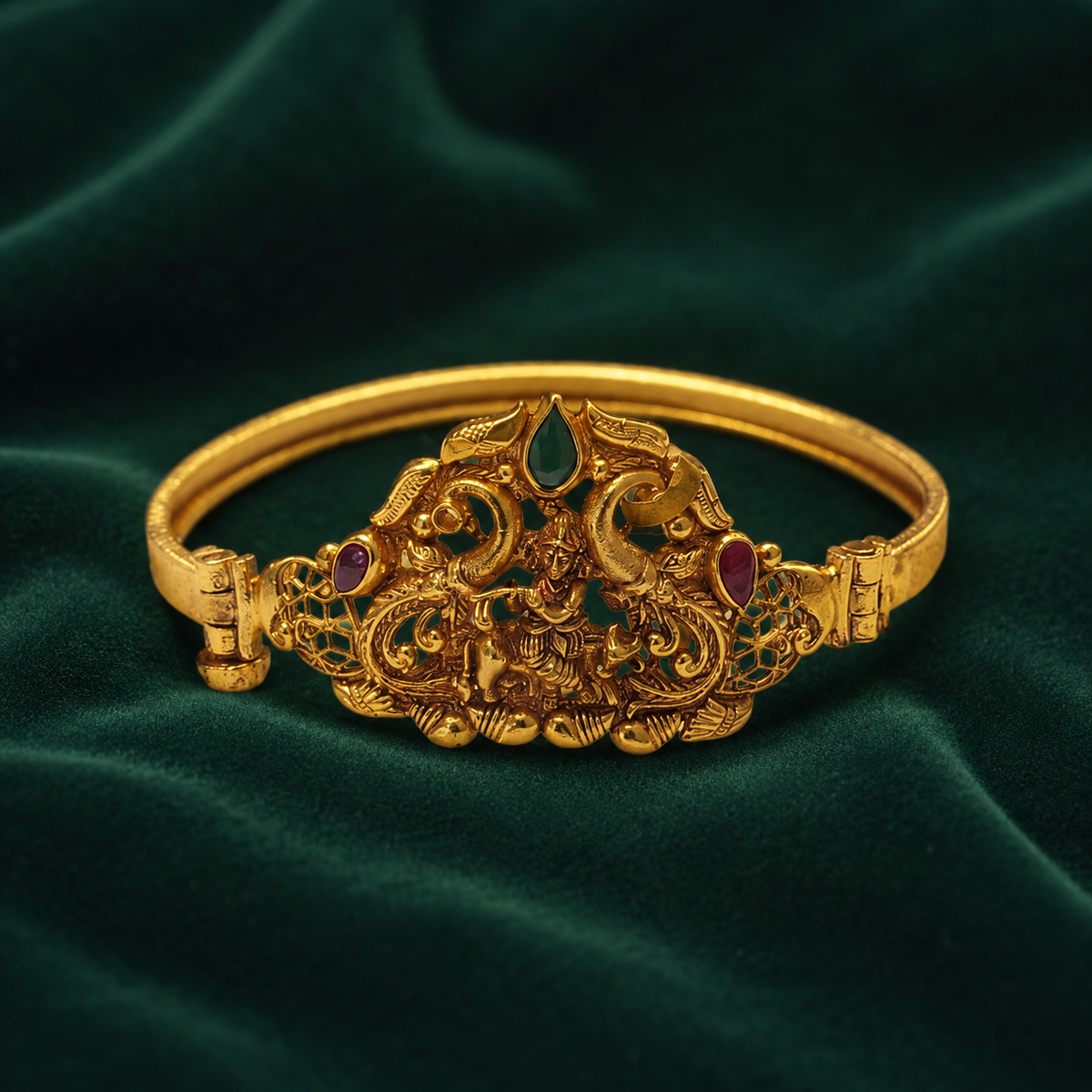 🪷 Lakshmi Peacock Kada - 14.200 GM