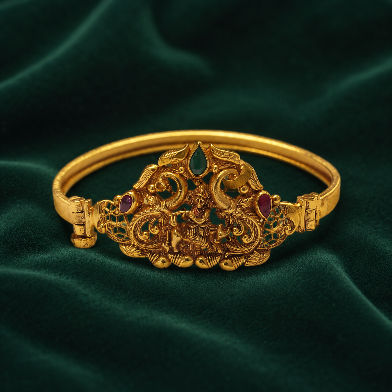 🪷 Lakshmi Peacock Kada - 14.200 GM