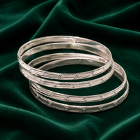 🤍 Classic Silver Bangles - 43.040 GM