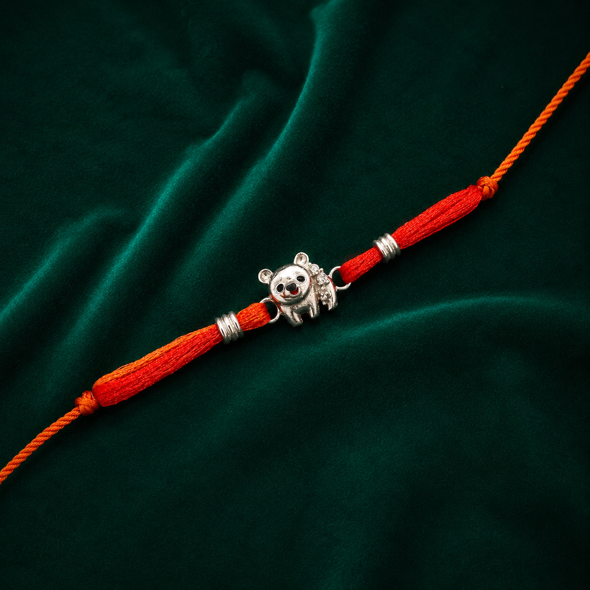 🧸 Teddy Silver Rakhi - 3.320 GM