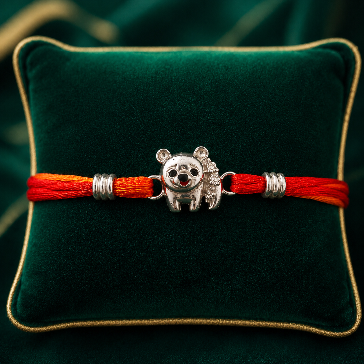 🧸 Teddy Silver Rakhi - 3.320 GM