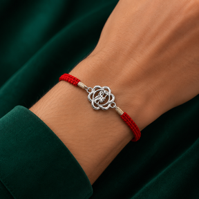 🌺 Initial G Silver Rakhi