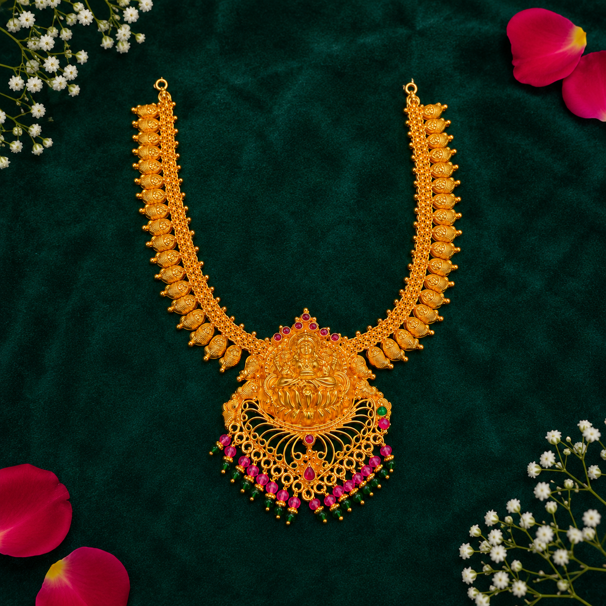 🥭Lakshmi  Mavinkai Necklace -23.430GM