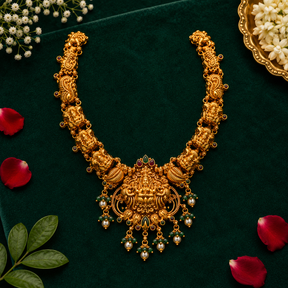 🪷 Lakshmi Temple Necklace -29.100GM