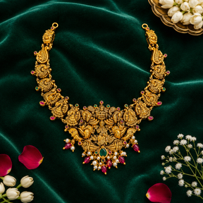 🦚 Lakshmi Peacock Necklace -35.070GM