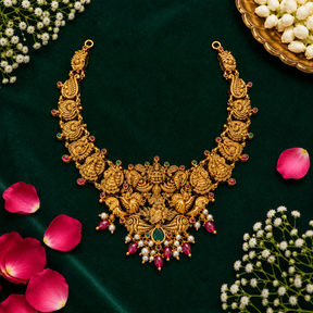 🦚 Lakshmi Peacock Necklace -35.070GM