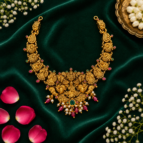 🦚 Lakshmi Peacock Necklace -35.070GM