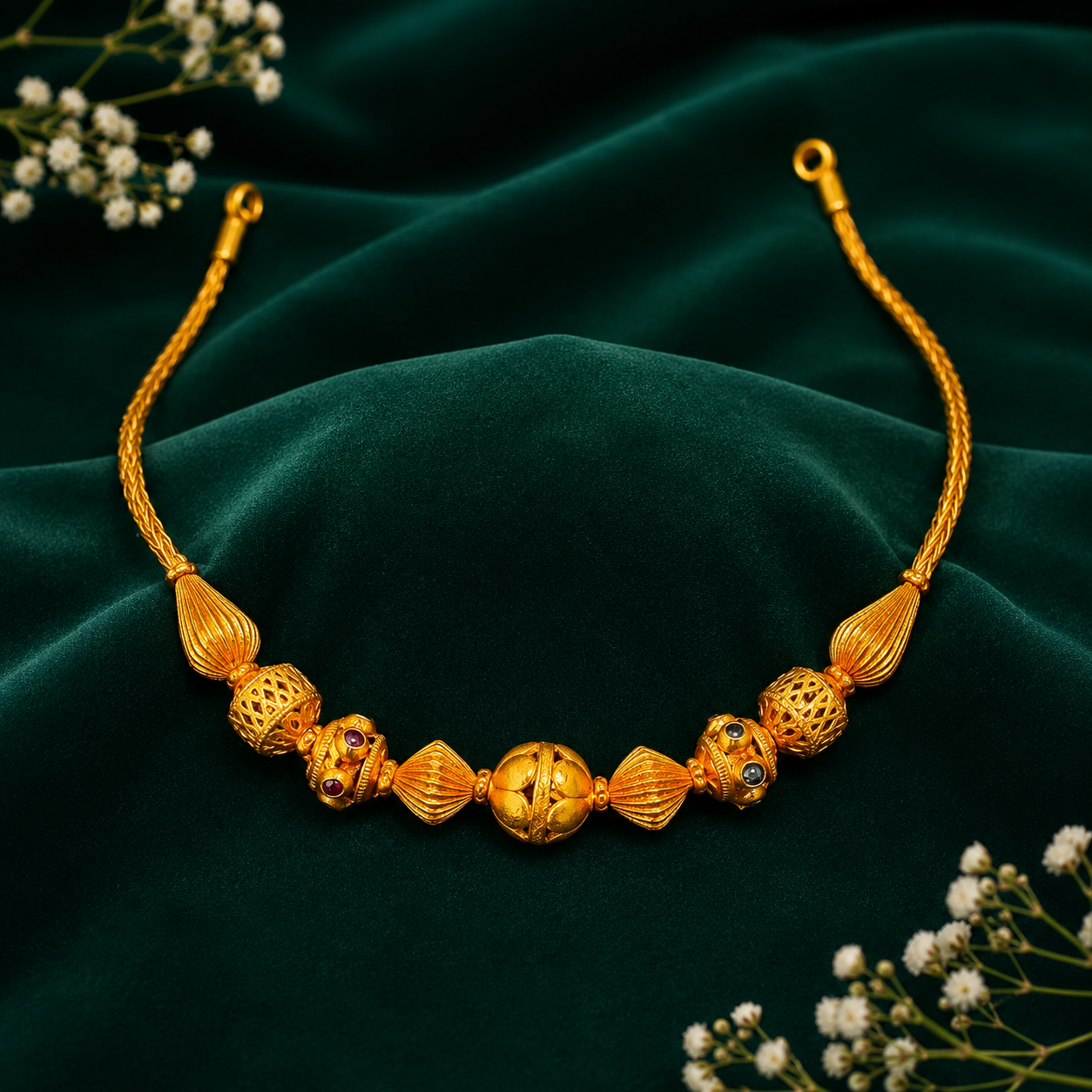 ✨ Antique Bead Necklace -13.690GM