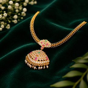 ✨ CZ Jhumka Pendant Necklace -32.030GM