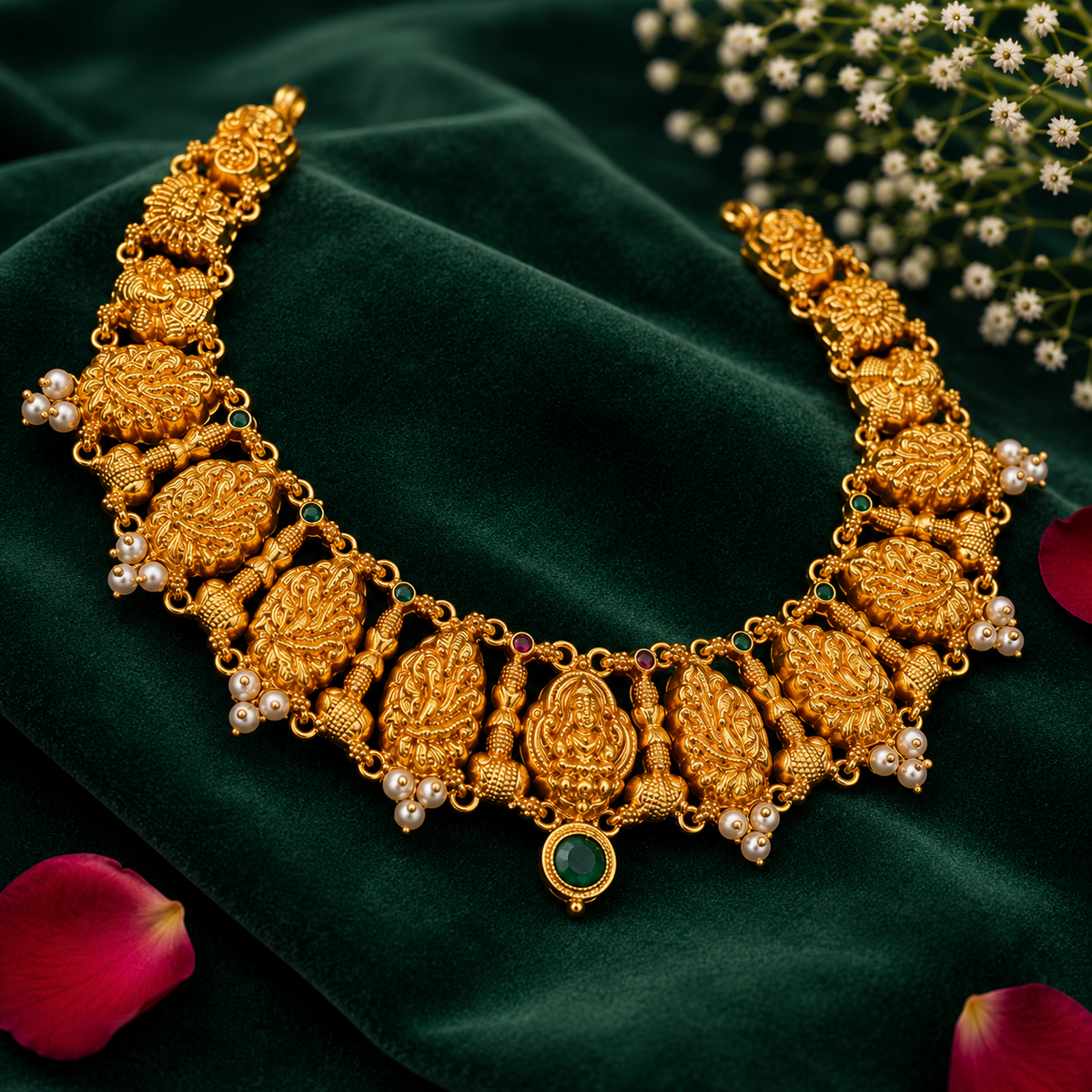 🪷 Lakshmi Temple Necklace -26.670GM