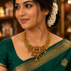 🏛️ Temple LAKSHMI Necklace - 63.960GM