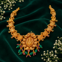 🪷 Lakshmi Peacock Necklace -22.500GM