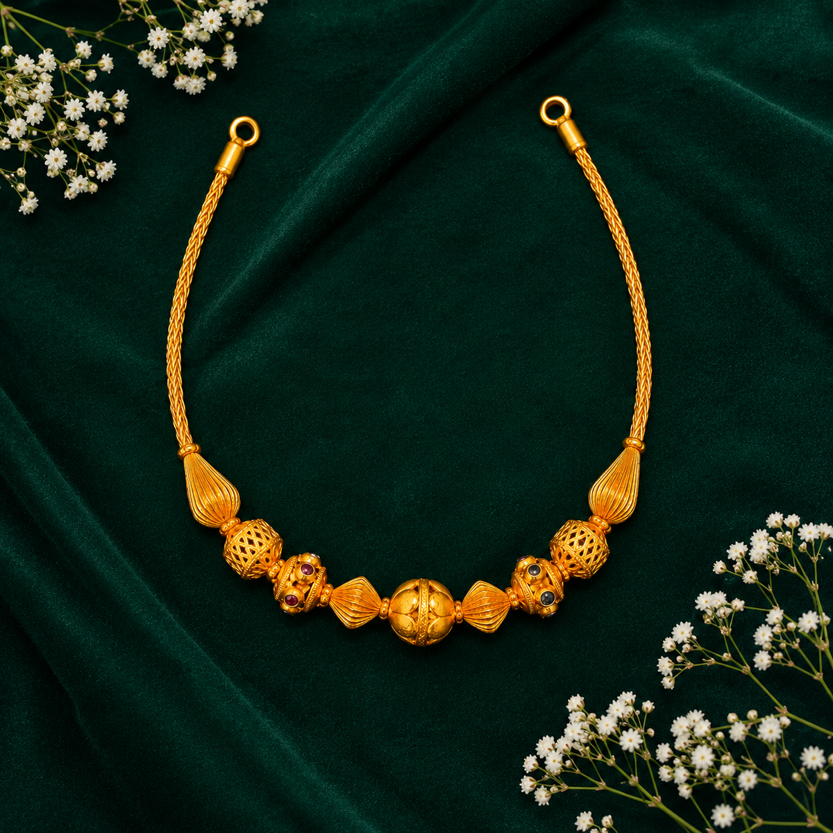✨ Antique Bead Necklace -13.690GM