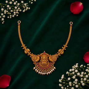 🌼 Kamalapriya Lakshmi Pearl Necklace - 13.655GM