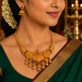 🌺 Manonmani Heritage Temple Necklace - 13.053