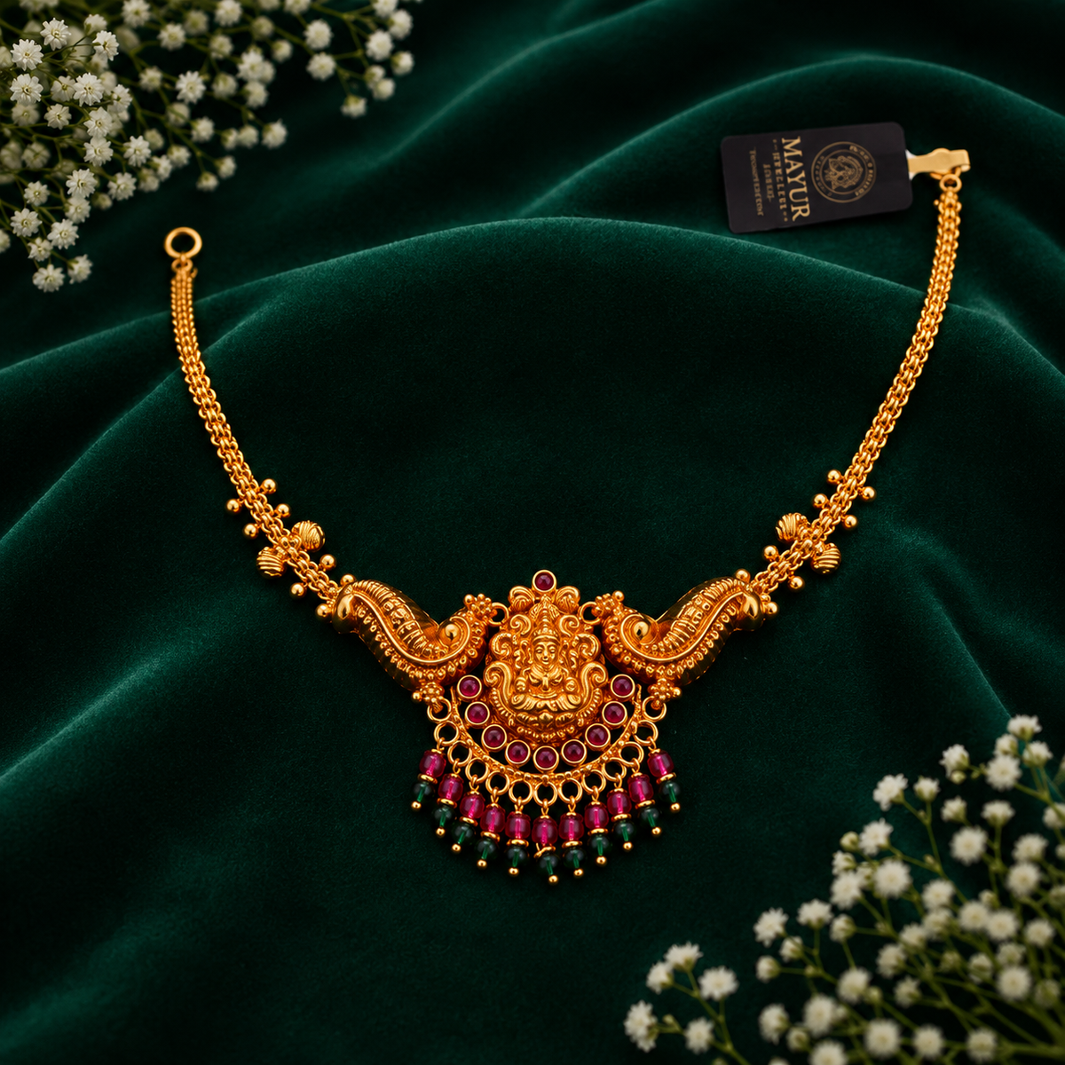 🪔 Devashree Lakshmi Temple Necklace - 11.404GM