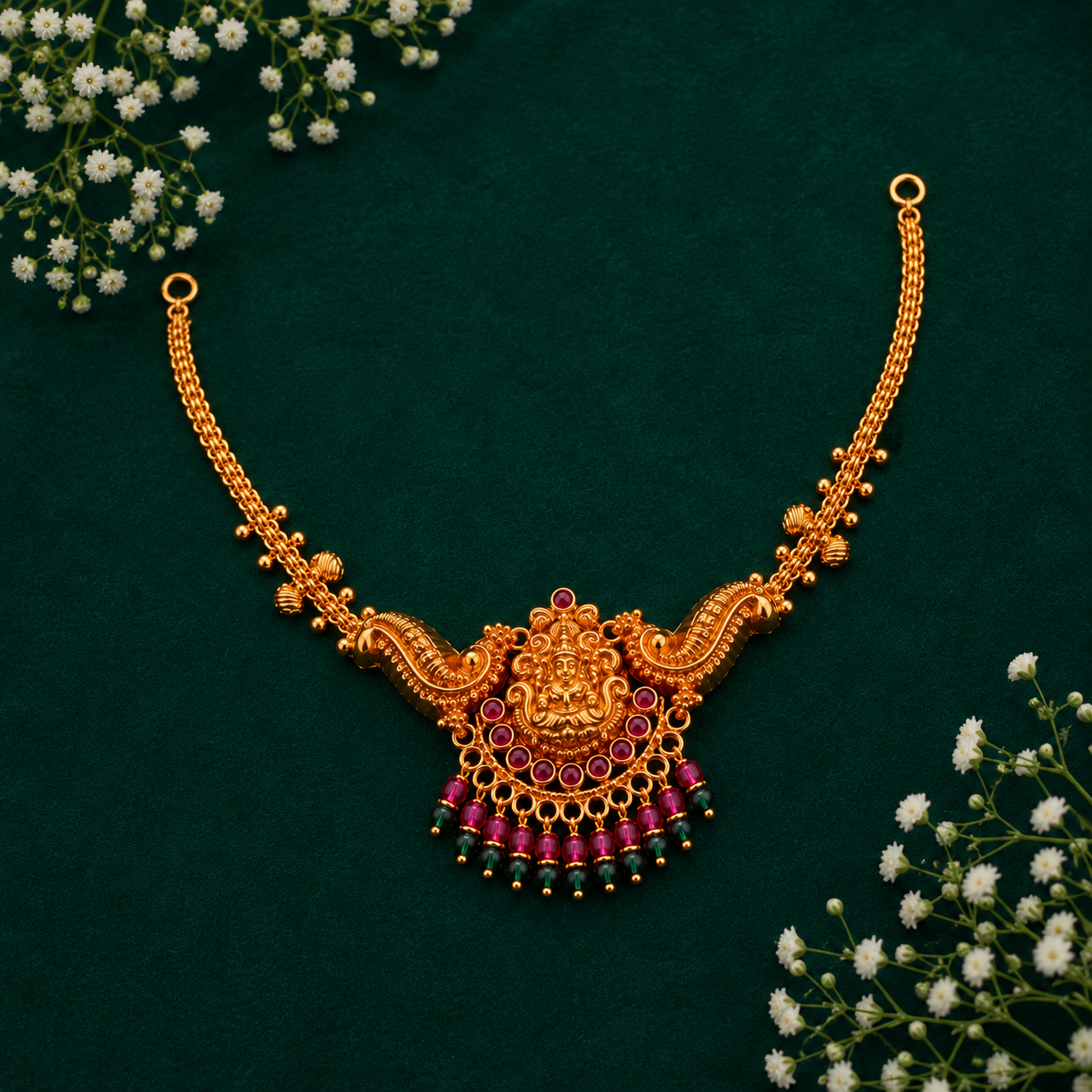 🪔 Devashree Lakshmi Temple Necklace - 11.404GM