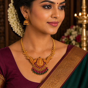🪔 Devashree Lakshmi Temple Necklace - 11.404GM