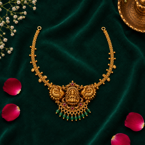 🌿 Vaijayanti Lakshmi Peacock Necklace - 10.463GM