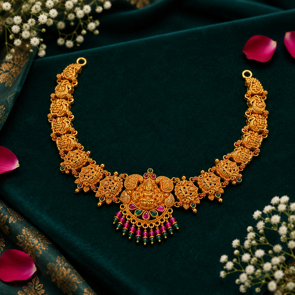 🪷 Shreegajalakshmi Necklace - 21.067GM