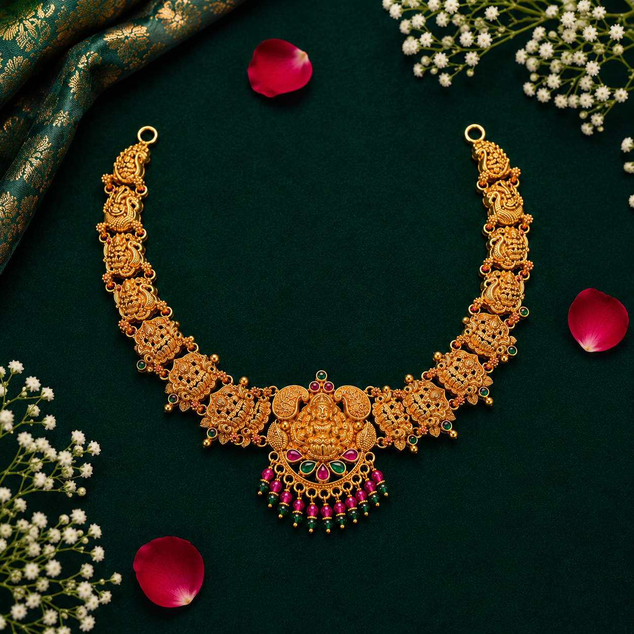 🪷 Shreegajalakshmi Necklace - 21.067GM