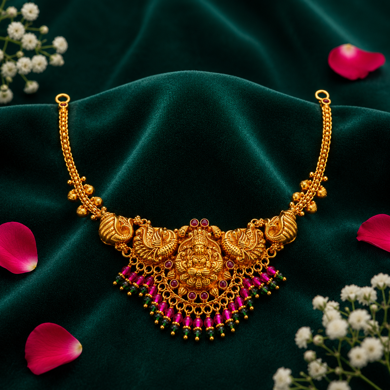 🪷 Shreemayura Necklace - 15.019GM