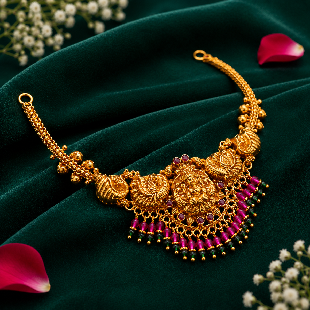 🪷 Shreemayura Necklace - 15.019GM