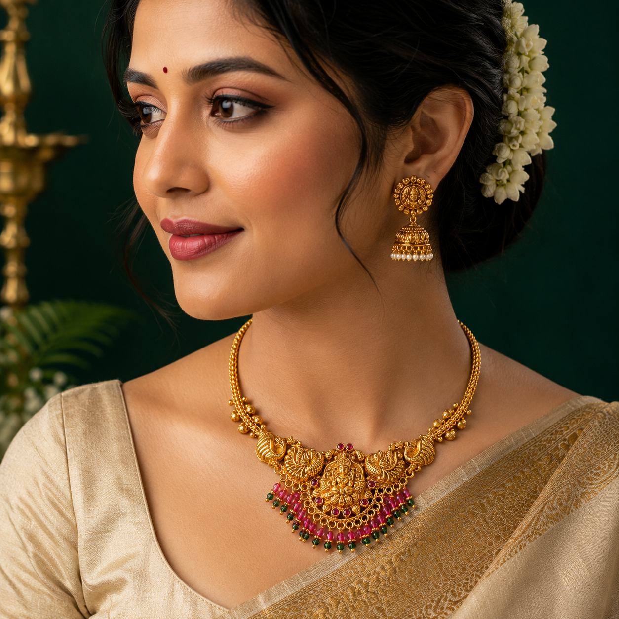🪷 Shreemayura Necklace - 15.019GM