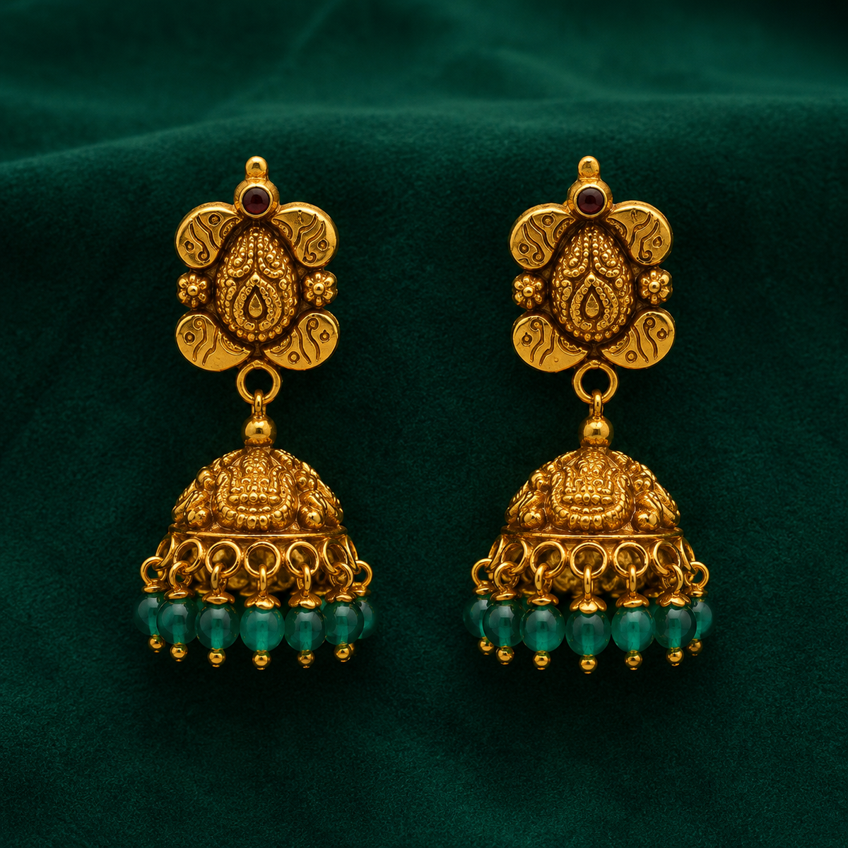 🌿 Pallavaratna Jhumkas -8.670GM